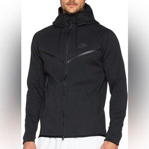 Nike Fleece Windrunner Full-Zip Hoodie Black Size Medium